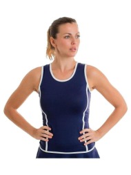 αμάνικα/t-shirts χωρίς μανίκια belén berbel débardeur court bleu marine |