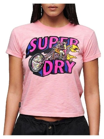 t-shirt με κοντά μανίκια superdry t-shirt neon motor