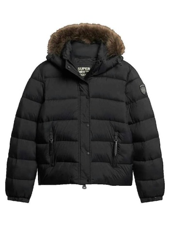 χοντρό μπουφάν superdry doudoune courte à capuche zippée |