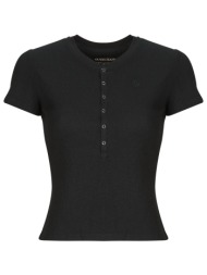 t-shirt με κοντά μανίκια guess gj ss henley waffle