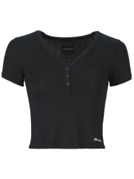 t-shirt με κοντά μανίκια guess gj pointelle ss henley