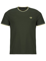 t-shirt με κοντά μανίκια fred perry twin tipped t-shirt