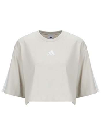 t-shirt με κοντά μανίκια adidas essentials 3-stripes cotton