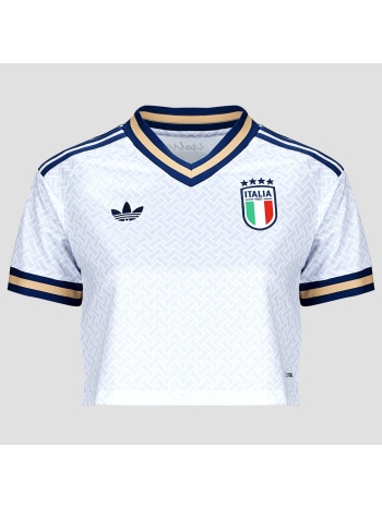 t-shirt με κοντά μανίκια adidas away crop italy football