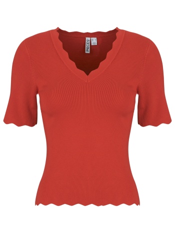 μπλούζα pieces pcjuline ss v-neck knit