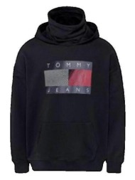 t-shirt με κουκούλα tommy hilfiger tjm rflective flag |