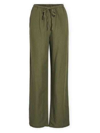 παντελόνα vila noos prisilla trousers - olivine |