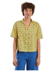 μπλούζα brava fabrics x peanuts donuts aloha shirt w - yellow |