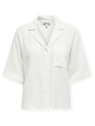πουκάμισα only noos bruxelles linen shirt - bright white |