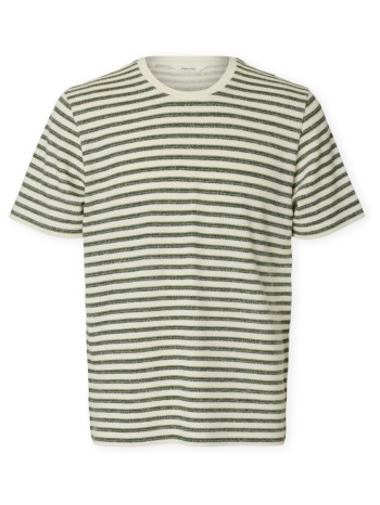 t-shirt με κοντά μανίκια selected t-shirt kevin stripe 