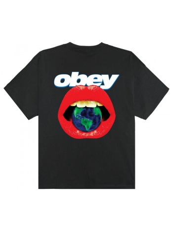 t-shirt με κοντά μανίκια obey lips |