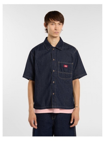 πουκάμισο με κοντά μανίκια dickies denim shirt ss |