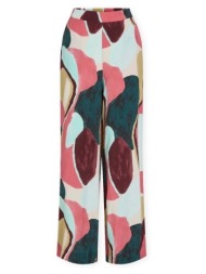παντελόνα vila lulu kai wide trousers - holly berry/multicolor |