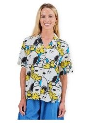 πουκάμισα brava fabrics x peanuts freehugs aloha shirt w - blue |