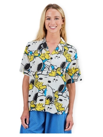 πουκάμισα brava fabrics x peanuts freehugs aloha shirt w 
