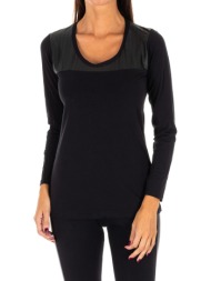 μπλουζάκια με μακριά μανίκια rossoporpora db750-nero |