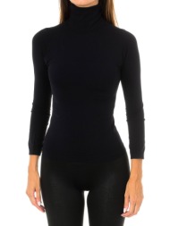 μπλουζάκια με μακριά μανίκια intimidea 210277-nero |