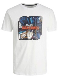 t-shirt με κοντά μανίκια jack & jones 12213328 white |