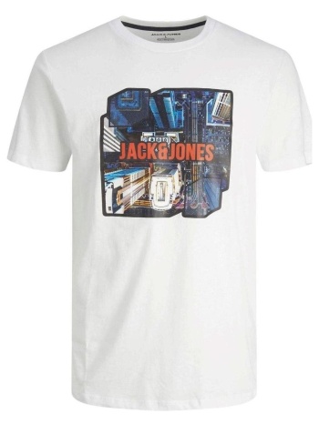 t-shirt με κοντά μανίκια jack & jones 12213328 white | σε προσφορά