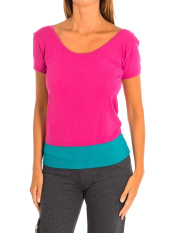 t-shirt με κοντά μανίκια zumba z1t00321-rosa |