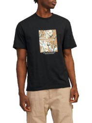 t-shirt με κοντά μανίκια jack & jones t-shirt jack jones sequoia noir |