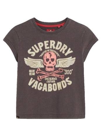 t-shirt με κοντά μανίκια superdry t-shirt à mancherons orné