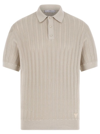 πουλόβερ guess lonny polo ss harringbone stit m6gr05 z0558 | σε προσφορά