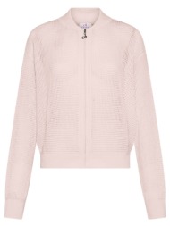 ζακέτα deha mesh-effect full-zip sweater |