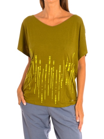 t-shirt με κοντά μανίκια zumba z1t00463-verde |