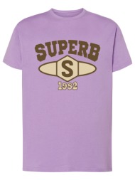t-shirt με κοντά μανίκια superb 1982 sprbca-2201-lilac |