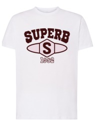 t-shirt με κοντά μανίκια superb 1982 sprbca-2201-white |