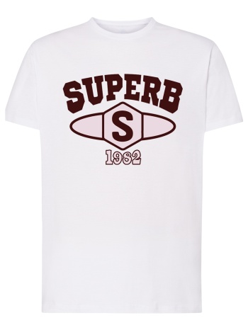 t-shirt με κοντά μανίκια superb 1982 sprbca-2201-white |