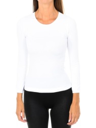 μπλουζάκια με μακριά μανίκια intimidea 210262-bianco |
