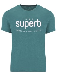 t-shirt με κοντά μανίκια superb 1982 sprbca-2203-verde |