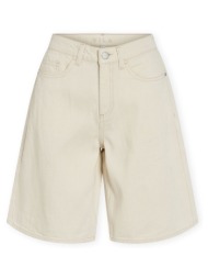 shorts & βερμούδες vila maj denim shorts - ecru |
