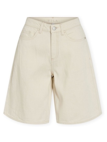 shorts & βερμούδες vila maj denim shorts - ecru |