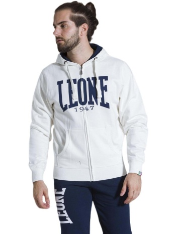 t-shirt με κουκούλα leone 1947 man fleece hoody zipped | σε προσφορά