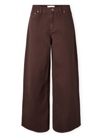 φαρδιά παντελόνια y.a.s yas elsie wide trousers - coffee