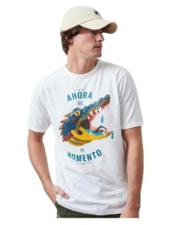 t-shirt με κοντά μανίκια altonadock t-shirt slim fit blanc |