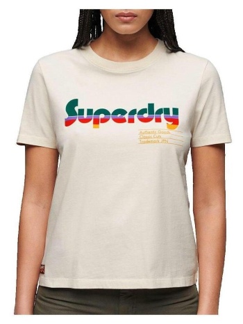 t-shirt με κοντά μανίκια superdry t-shirt retro flock à