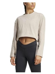 αθλητικό t-shirt adidas sweatshirt yoga cover up beige |