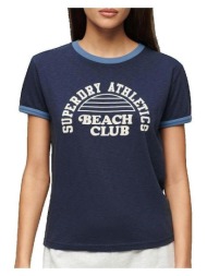 t-shirt με κοντά μανίκια superdry t-shirt athletic essentials beach graphic contrasté |