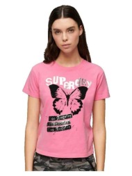 t-shirt με κοντά μανίκια superdry t-shirt lo-fi rock |