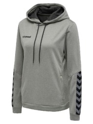 t-shirt με κουκούλα hummel sweat à capuche authentic gris |