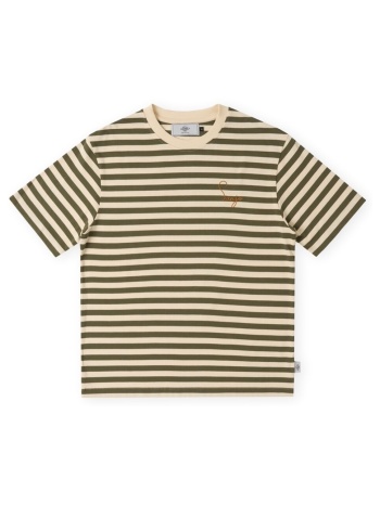 t-shirt με κοντά μανίκια sanjo stripes 80 t-shirt - kaki