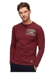 μπλουζάκια με μακριά μανίκια superdry t-shirt vintage athletic bordeaux |
