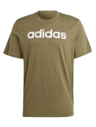t-shirt με κοντά μανίκια adidas t-shirt essentials avec logo brodé - kaki |