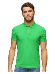 πόλο με κοντά μανίκια superdry polo essential logo neon vert |