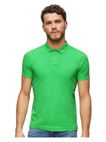 πόλο με κοντά μανίκια superdry polo essential logo neon