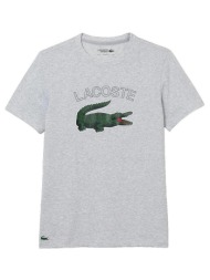 t-shirt με κοντά μανίκια lacoste t-shirt gris pour homme |
